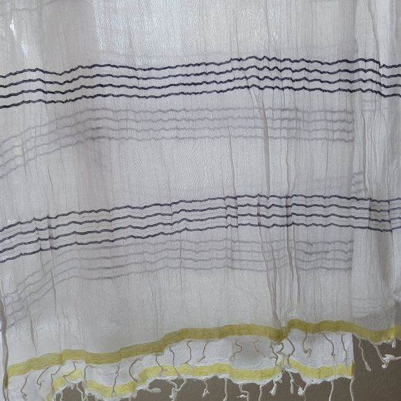 Lightweight Scarf | blue, yellow, white - Picture 8 of 10